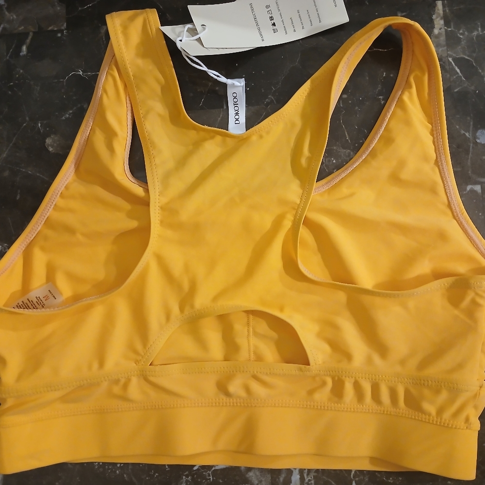Vibrant Orange Sports Bra Top - Picture 6 of 10